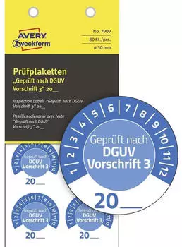 Avery Zweckform Pr&uuml;fplaketten 7909