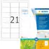 Herma Etiketten permanent 63,5 x 38,1 mm naturweiss 80 Bl 1680 Etik. - 10727