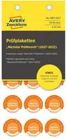 Pr&uuml;fplaketten N&auml;chster Pr&uuml;ftermin 2027-2032 Vinyl 20mm 120 St&uuml;ck