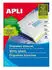 APLI – weiße Etiketten ft 210 x 297 mm (B x H) (A4), 100 Stück, 1 pro Blatt (1281)
