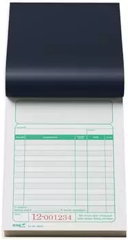 RNK Kassenblock 2-farbig grün/rot, 2x50 Blatt, 96x167mm, 10 Stück (2952F)
