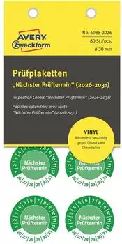 Avery Zweckform Pr&uuml;fplaketten 6988 2026-2031