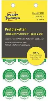 Avery Zweckform 6987-2026 Pr&uuml;fplaketten