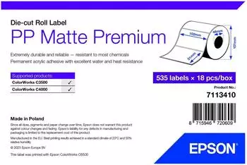 Epson PP Matte Label Die-Cut 102x51mm, 535 Etiketten (7113410)