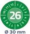 Avery Prüfplaketten 2026 NoPeel grün Ø30mm (6946-2026)