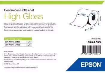 Epson High Gloss Label Endlosrolle 102mm x 33m (7113750)