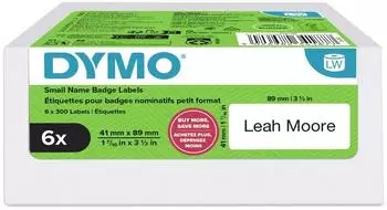 Dymo LabelWriter Namensschilder-Etiketten 41x89mm, 6 Rollen (2234187)