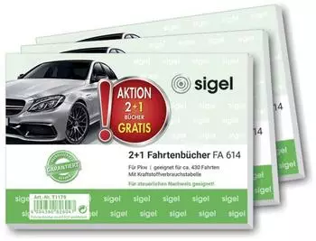 sigel Formularbuch "Fahrtenbuch" A6 quer (T1179)