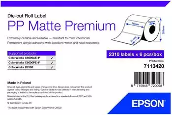 Epson PP Matte Etikettenrolle, gestanzt, 76x51mm (7113420)