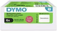Dymo 2234188, DYMO Etikettenrolle f&uuml;r Etikettendrucker wei&szlig;, 54,0 x 70,0 mm,...