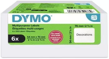 Dymo LabelWriter Mehrzwecketiketten 54x70mm, 6 Rollen (2234188)
