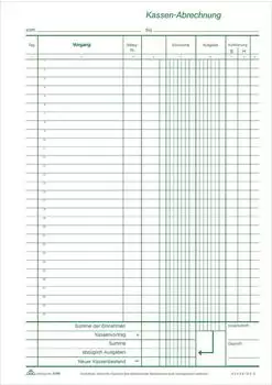 RNK Kassenbuch ohne Umsatzsteuer, A4, 2x50 Blatt (3149)