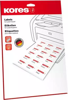 Kores Folien-Etiketten 105x74mm, transparent (L10574.10FT)