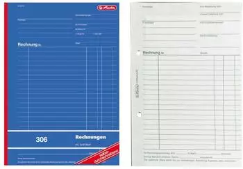 Herlitz Formularbuch "Rechnung 306" DIN A4, 2x40 Blatt selbstdurchschreibend (300010512)