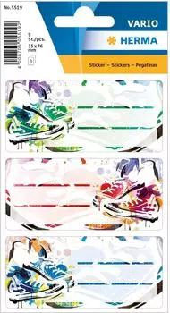 Herma Buchetiketten Chucks 76x35mm, selbstklebend, bunt (5519)