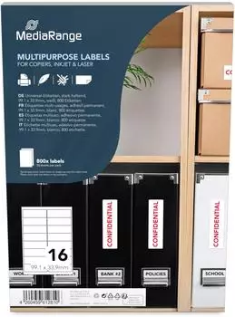 MediaRange Universal-Etiketten 99,1x33,9mm wei&szlig;, 800 St&uuml;ck (MRINK147)