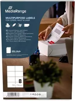 MediaRange MRINK145 Etiketten 105x74mm wei&szlig;, 400 St&uuml;ck (MRINK145)
