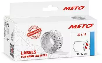 Meto Preis-Etiketten 32x19mm permanent wei&szlig;, 5000 St&uuml;ck (30007366)