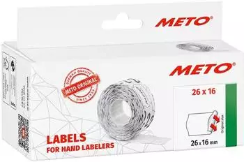 Meto Preisetiketten 26x16mm wei&szlig;, abl&ouml;sbar, 6000 St&uuml;ck (9506166)