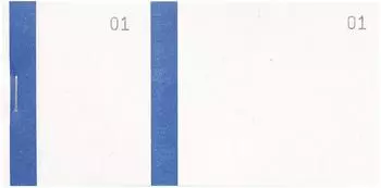 Exacompta Nummernblock 2 Abschnitte, 100 Blatt, 6,6x13,5cm, blau, 50er-Pack (96302E)