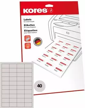 Kores Universal-Etiketten 52,5x29,7mm, weiß, 25 Blatt (L5229.25)