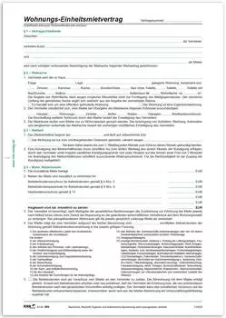 RNK Wohnungs-Einheitsmietvertrag mit Wohnungsgeberbescheinigung, 4 Seiten, DIN A4, 50 St. (599)
