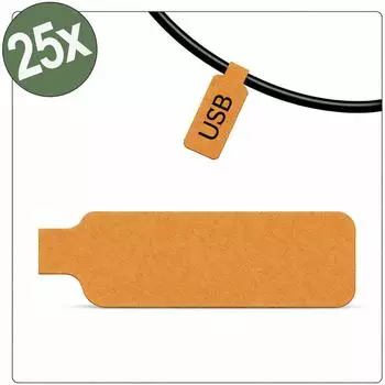 QUADRIOS Kabel-Etikett 20x40mm orange (26CA795)