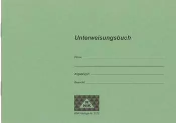 RNK Unterweisungsbuch betriebliche Unfallverh&uuml;tung, 48 Seiten (3122)