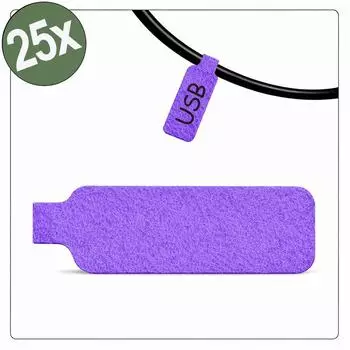QUADRIOS Kabel-Etikett 20x40mm violett, 25 St&uuml;ck (26CA797)