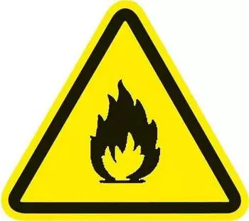 HellermannTyton WS2-150 Warn-/Hinweisschild gelb, Feuergefahr (597-62216)