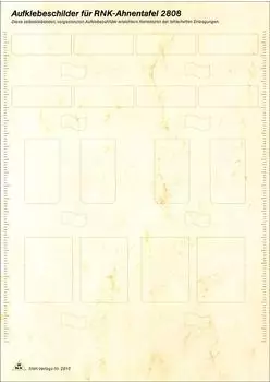 RNK Aufklebeschilder für Ahnentafel "Skizzierter Baum", 5 Blatt à 24 Stück (2818)