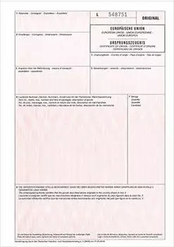 Roth Ursprungszeugnis DIN A4, roter Vordruck, 50 St&uuml;ck (2269L)
