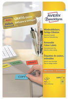 AVERY Zweckform L6041-20, AVERY Zweckform Etiketten L6041-20 gelb 45,7 x 21,2 mm, 20