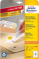 AVERY Zweckform L4743REV-25, AVERY Zweckform Etiketten L4743REV-25 wei&szlig; 99,1 x 42,3