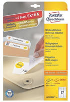 AVERY Zweckform L4737REV-25, AVERY Zweckform Etiketten L4737REV-25 wei&szlig; 63,5 x 29,6