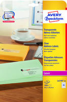 AVERY Zweckform L4770-25, AVERY Zweckform Folien-Adressetiketten L4770-25 transparent
