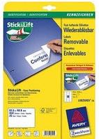 AVERY Zweckform L6025REV-25, AVERY Zweckform Etiketten L6025REV-25 wei&szlig; 63,5 x 46,6