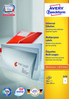 AVERY Zweckform 3478, AVERY Zweckform Etiketten 3478 wei&szlig; 210,0 x 297,0 mm, 100