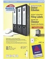 AVERY Zweckform L4761-100, AVERY Zweckform Ordneretiketten L4761-100 wei&szlig;, 100 Blatt