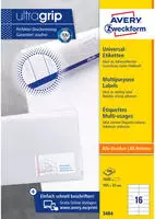 AVERY Zweckform 3484, AVERY Zweckform Etiketten 3484 wei&szlig; 105,0 x 37,0 mm, 100 Blatt
