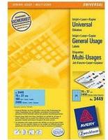 Avery Zweckform 3449, AVERY Zweckform 2.400 Etiketten 3449 blau 70,0 x 37,0 mm
