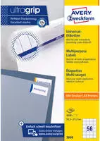 AVERY Zweckform 3668, AVERY Zweckform Etiketten 3668 wei&szlig; 52,5 x 21,2 mm, 100 Blatt