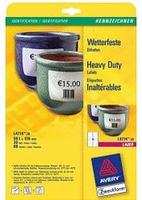 AVERY Zweckform L4774-20, AVERY Zweckform wetterfeste Folienetiketten L4774-20 wei&szlig;