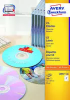 AVERY Zweckform L6043-100, AVERY Zweckform CD-Etiketten L6043-100 wei&szlig;, 200