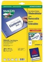 AVERY Zweckform L4734REV-25, AVERY Zweckform Etiketten L4734REV-25 wei&szlig; 199,6 x