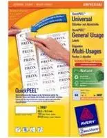 AVERY Zweckform 3667, AVERY Zweckform Etiketten 3667 wei&szlig; 48,5 x 16,9 mm, 100 Blatt