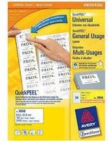 AVERY Zweckform 3658, AVERY Zweckform Etiketten 3658 wei&szlig; 64,6 x 33,8 mm, 100 Blatt