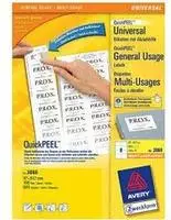 AVERY Zweckform 3660, AVERY Zweckform Etiketten 3660 wei&szlig; 97,0 x 67,7 mm, 100 Blatt