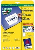 AVERY Zweckform L4735REV-25, AVERY Zweckform Etiketten L4735REV-25 wei&szlig; 210,0 x