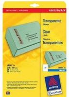 Avery J8567-25, Avery - transparent address labels - 25 label(s) - A4